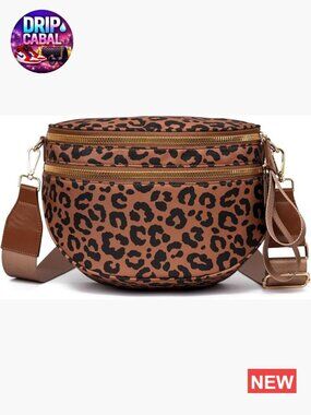 Nylon Crossbody Bags for Women Fanny Pack Sling Bag Waist Pack 4-in-1
